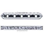 Dreamtime Crystal DC 77730 Rondelle Spacer Bars 5 Hole Provence Lavender/Silver